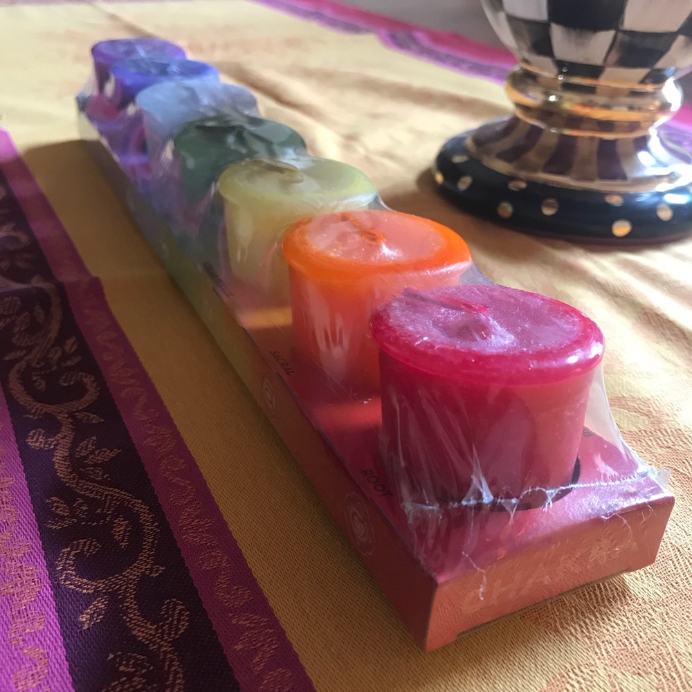 Crystal Journey Candles chakra meditation set NWT